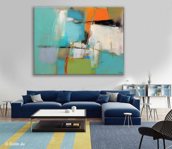 Large Wall Art Painting for Living Room, Contemporary Acrylic Painting on Canvas, Original Canvas Art, Modern Abstract Wall Paintings-Silvia Home Craft