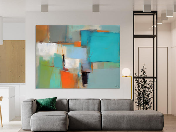 Simple Abstract Art, Large Wall Art Painting for Bedroom, Contemporary Acrylic Painting on Canvas, Original Canvas Art, Modern Wall Paintings-Silvia Home Craft