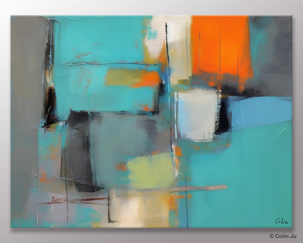 Original Canvas Art, Large Wall Art Painting for Bedroom, Contemporary Acrylic Painting on Canvas, Oversized Modern Abstract Wall Paintings-Silvia Home Craft