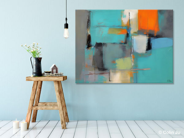 Original Canvas Art, Large Wall Art Painting for Bedroom, Contemporary Acrylic Painting on Canvas, Oversized Modern Abstract Wall Paintings-Silvia Home Craft