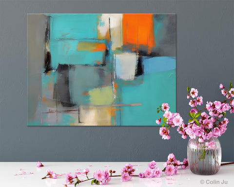 Original Canvas Art, Large Wall Art Painting for Bedroom, Contemporary Acrylic Painting on Canvas, Oversized Modern Abstract Wall Paintings-Silvia Home Craft