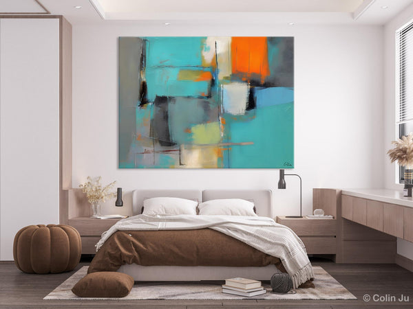 Original Canvas Art, Large Wall Art Painting for Bedroom, Contemporary Acrylic Painting on Canvas, Oversized Modern Abstract Wall Paintings-Silvia Home Craft