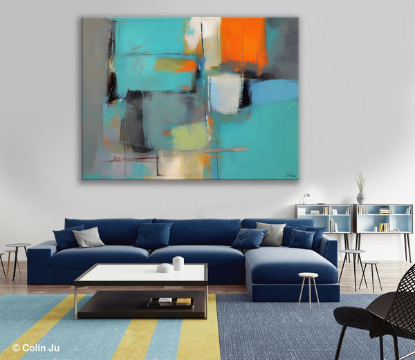 Original Canvas Art, Large Wall Art Painting for Bedroom, Contemporary Acrylic Painting on Canvas, Oversized Modern Abstract Wall Paintings-Silvia Home Craft