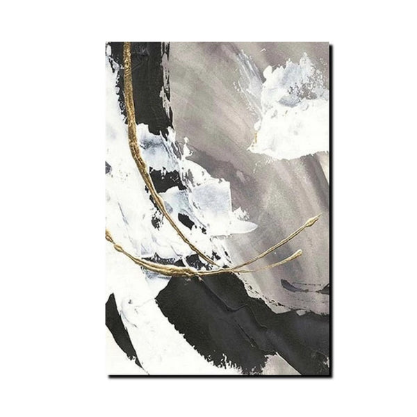 Large Paintings for Living Room, Black Acrylic Paintings, Buy Art Online, Modern Wall Art Ideas, Contemporary Canvas Paintings-Silvia Home Craft