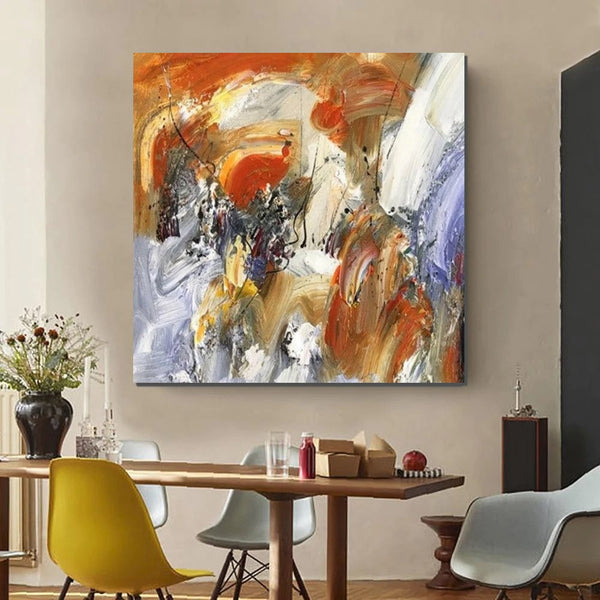 Large Paintings for Living Room, Bedroom Wall Painting, Hand Painted Acrylic Painting, Modern Contemporary Art, Modern Paintings for Dining Room-Silvia Home Craft