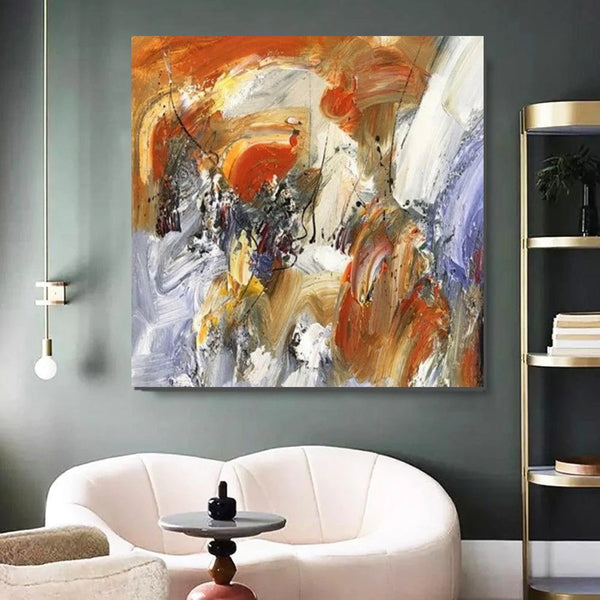 Large Paintings for Living Room, Bedroom Wall Painting, Hand Painted Acrylic Painting, Modern Contemporary Art, Modern Paintings for Dining Room-Silvia Home Craft