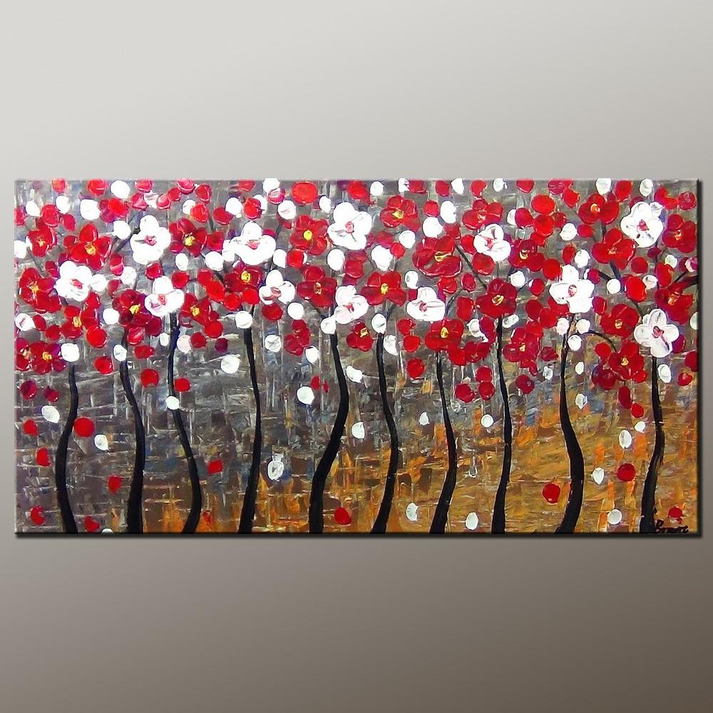 Tree of Life Art, Acrylic Painting, Abstract Landscape Painting, Abstract Art Painting, Canvas Wall Art, Bedroom Wall Art-Silvia Home Craft