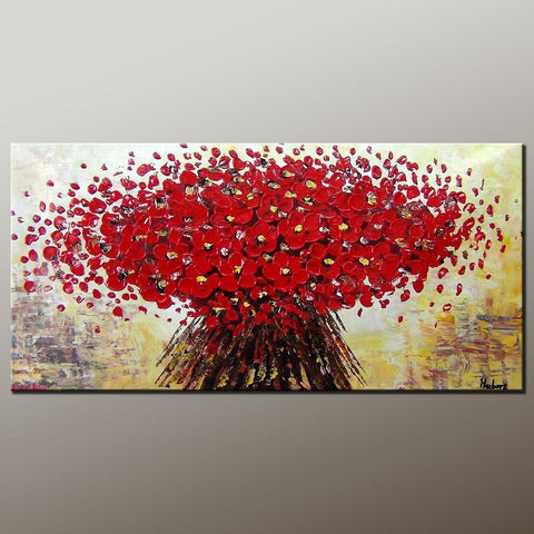 Heavy Texture Painting, Abstract Art Painting, Acrylic Painting, Modern Art, Flower Art, Canvas Wall Art, Bedroom Wall Art, Canvas Art, Contemporary Art-Silvia Home Craft