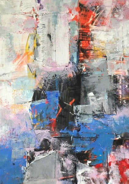 Modern Paintings Behind Sofa, Acrylic Paintings on Canvas, Large Painting for Living Room, Contemporary Canvas Wall Art, Buy Paintings Online-Silvia Home Craft