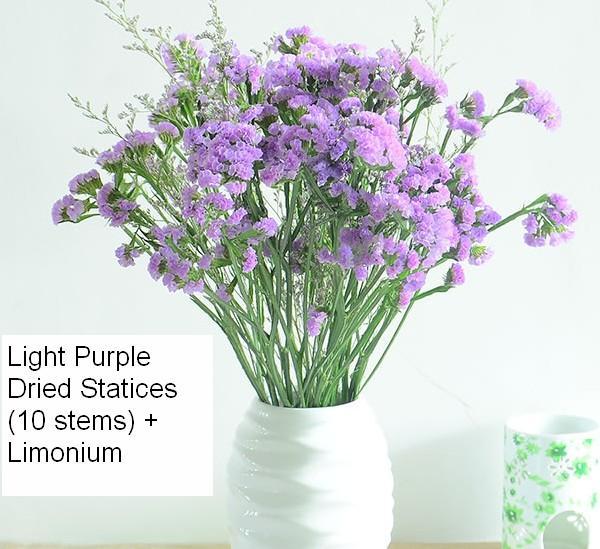 A Bunch Dried Statices Flowers with Limoniums, Dried Flowers, Flower Bunches, Dried Floral-Silvia Home Craft