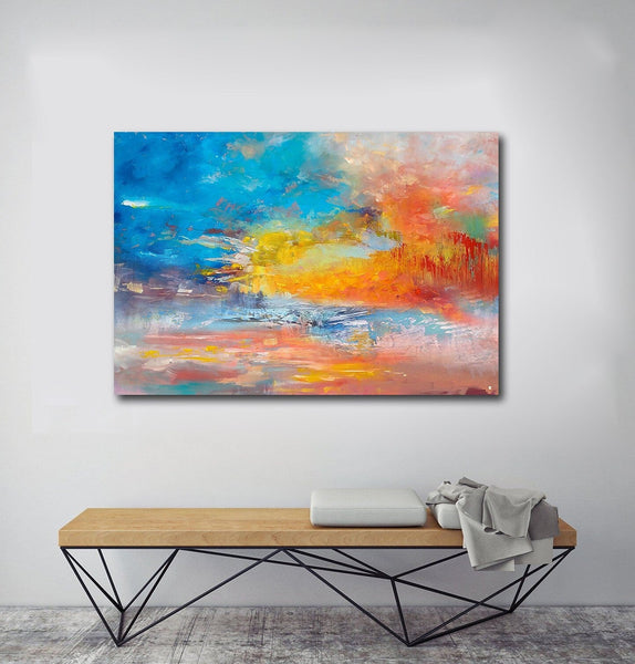 Large Paintings for Living Room, Buy Paintings Online, Wall Art Paintings for Bedroom, Simple Modern Art, Simple Abstract Art-Silvia Home Craft