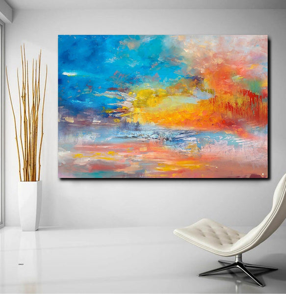 Large Paintings for Living Room, Buy Paintings Online, Wall Art Paintings for Bedroom, Simple Modern Art, Simple Abstract Art-Silvia Home Craft