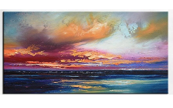 Abstract Landscape Paintings, Contemporary Wall Art Paintings, Simple Modern Paintings for Living Room-Silvia Home Craft