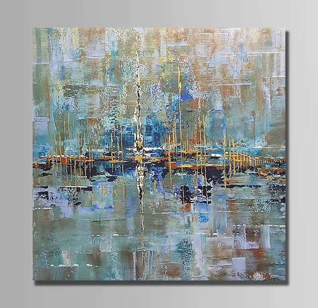 Dining Room Canvas Painting, Simple Modern Acrylic Paintings, Contemporary Modern Artwork, Large Canvas Painting for Office-Silvia Home Craft