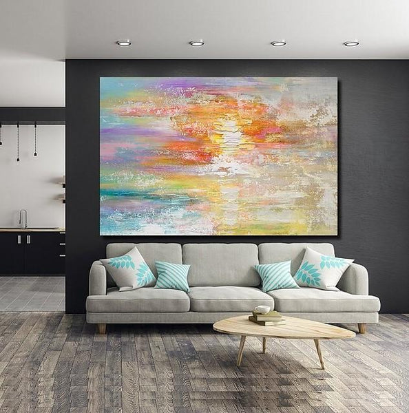 Wall Art Paintings, Simple Modern Art, Simple Abstract Painting, Large Paintings for Bedroom, Buy Paintings Online-Silvia Home Craft