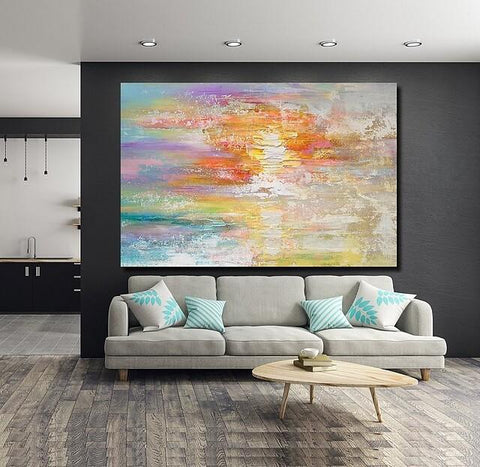 Wall Art Paintings, Simple Modern Art, Simple Abstract Painting, Large Paintings for Bedroom, Buy Paintings Online-Silvia Home Craft