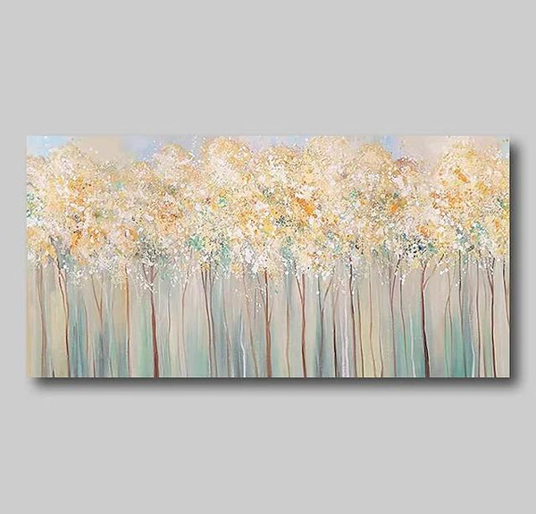 Forest Tree Paintings, Modern Wall Art Paintings, Simple Acrylic Paintings for Dining Room-Silvia Home Craft