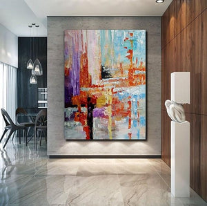 Simple Modern Art, Extra Large Wall Art Paintings, Simple Abstract Painting, Large Paintings for Bedroom-Silvia Home Craft