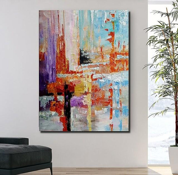 Simple Modern Art, Extra Large Wall Art Paintings, Simple Abstract Painting, Large Paintings for Bedroom-Silvia Home Craft