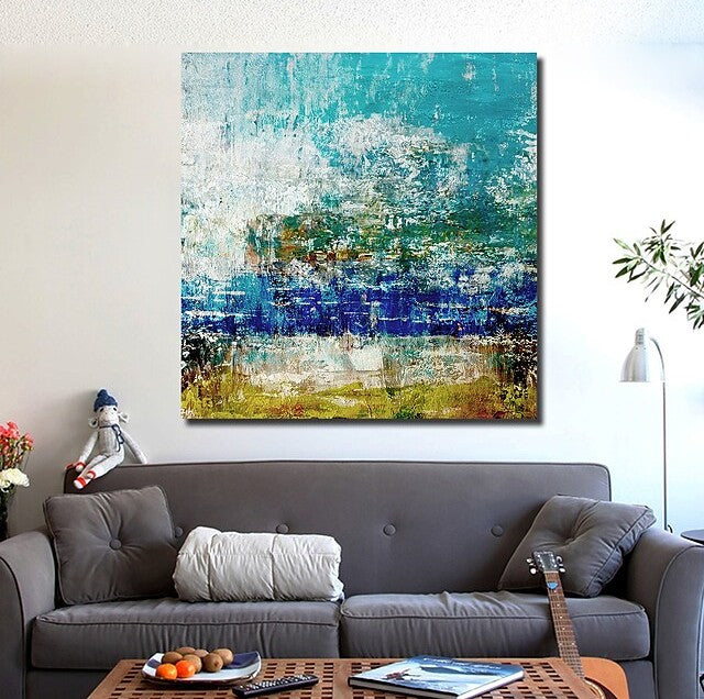 Acrylic Paintings for Bedroom, Living Room Canvas Painting, Large Abstract Paintings, Contemporary Modern Artwork, Simple Canvas Painting-Silvia Home Craft