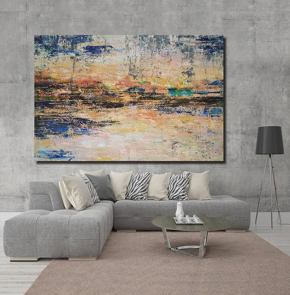 Acrylic Paintings for Living Room, Simple Modern Art, Abstract Acrylic Painting, Contemporary Wall Art Paintings, Buy Paintings Online-Silvia Home Craft