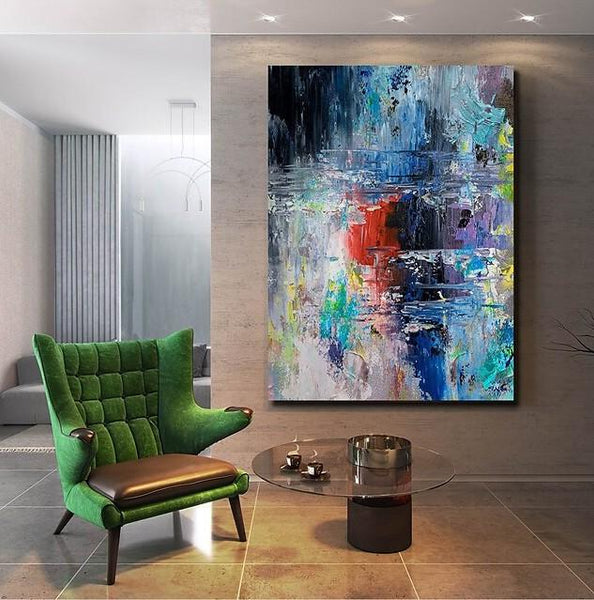 Simple Modern Art, Modern Paintings for Bedroom, Abstract Acrylic Painting, Wall Art Paintings, Buy Paintings Online-Silvia Home Craft