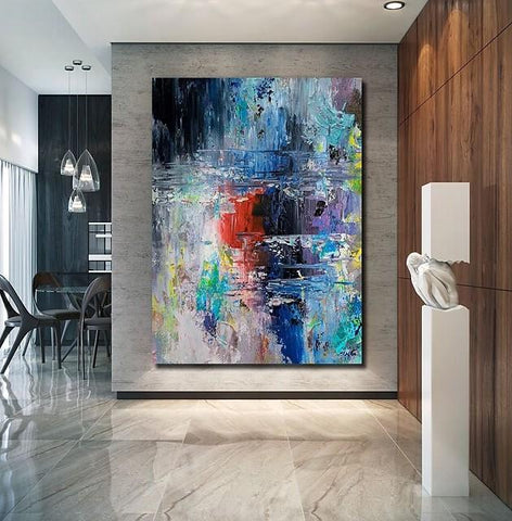 Simple Modern Art, Modern Paintings for Bedroom, Abstract Acrylic Painting, Wall Art Paintings, Buy Paintings Online-Silvia Home Craft
