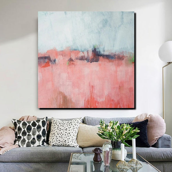 Simple Abstract Paintings, Contemporary Wall Art Paintings for Living Room, Bedroom Acrylic Paintings, Hand Painted Canvas Art, Buy Art Online-Silvia Home Craft