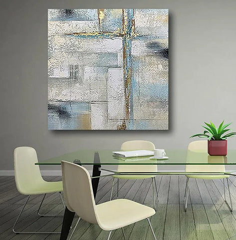 Simple Painting Ideas for Living Room, Acrylic Painting on Canvas, Large Paintings for Office, Buy Paintings Online, Oversized Canvas Paintings-Silvia Home Craft