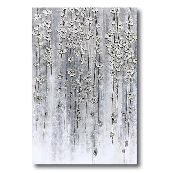 Abstract Flower Painting, Flower Acrylic Painting, Canvas Painting Flower, Paintings for Bedroom, Simple Modern Acrylic Paintings-Silvia Home Craft