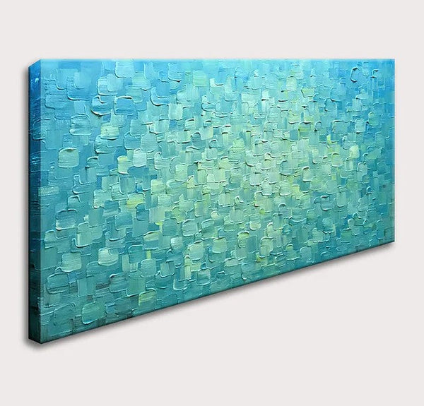 Modern Paintings for Living Room, Large Acrylic Paintings for Bedroom, Simple Wall Art Paintings, Impasto Artwork, Blue Abstract Paintings-Silvia Home Craft