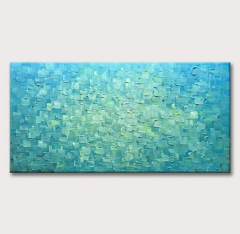 Modern Paintings for Living Room, Large Acrylic Paintings for Bedroom, Simple Wall Art Paintings, Impasto Artwork, Blue Abstract Paintings-Silvia Home Craft