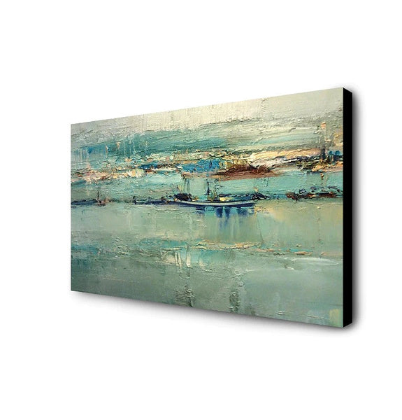Hand Painted Wall Art, Acrylic Paintings for Living Room, Simple Painting Ideas for Office, Large Painting on Canvas-Silvia Home Craft