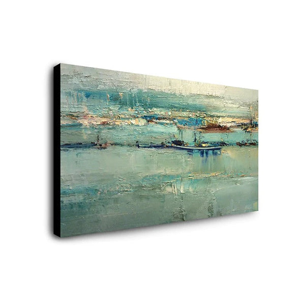 Hand Painted Wall Art, Acrylic Paintings for Living Room, Simple Painting Ideas for Office, Large Painting on Canvas-Silvia Home Craft