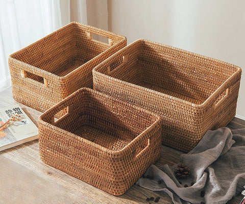 Storage Basket for Shelves, Rectangle Storage Basket for Toys, Storage Baskets for Bathroom, Kitchen Storage Baskets-Silvia Home Craft