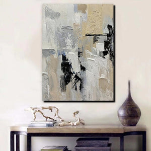 Heavy Texture Painting, Modern Abstract Painting, Simple Wall Art Ideas, Dining Room Abstract Painting, Acrylic Canvas Paintings-Silvia Home Craft
