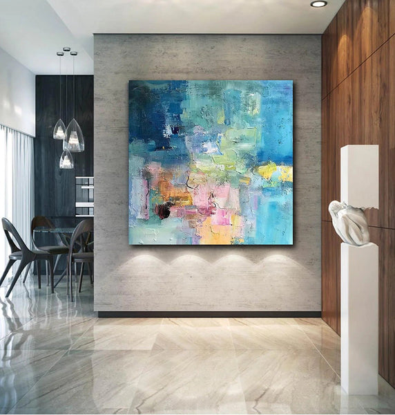 Simple Abstract Art, Simple Modern Wall Art Paintings, Abstract Paintings for Bedroom, Modern Paintings for Living Room, Acrylic Painting on Canvas-Silvia Home Craft