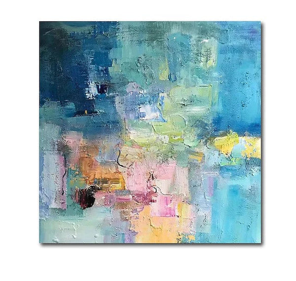 Simple Abstract Art, Simple Modern Wall Art Paintings, Abstract Paintings for Bedroom, Modern Paintings for Living Room, Acrylic Painting on Canvas-Silvia Home Craft