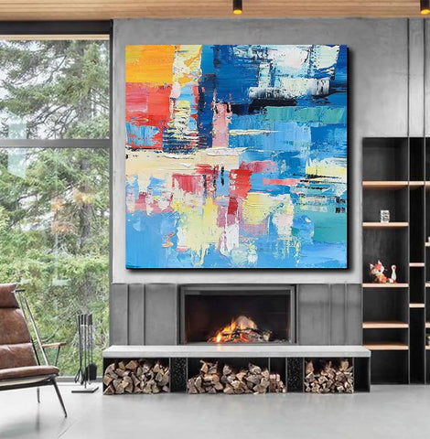 Simple Abstract Art, Simple Modern Wall Art, Abstract Paintings for Living Room, Hand Painted Canvas Painting, Modern Paintings for Bedroom-Silvia Home Craft