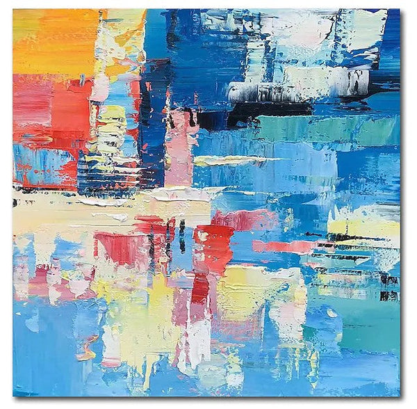 Simple Abstract Art, Simple Modern Wall Art, Abstract Paintings for Living Room, Hand Painted Canvas Painting, Modern Paintings for Bedroom-Silvia Home Craft