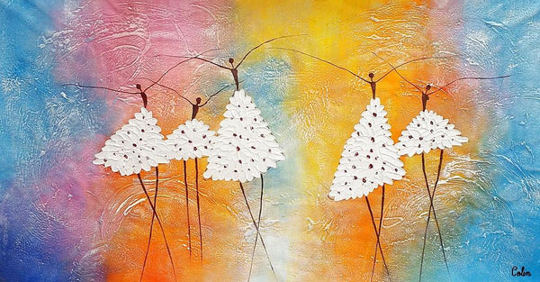 Modern Painting, Abstract Canvas Painting, Acrylic Canvas Painting, Ballet Dancer Painting, Wall Art Painting, Bedroom Canvas Paintings-Silvia Home Craft