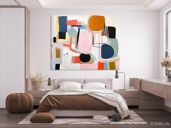 Abstract Canvas Paintings, Extra Large Canvas Painting for Living Room, Original Acrylic Wall Art, Oversized Contemporary Acrylic Paintings-Silvia Home Craft