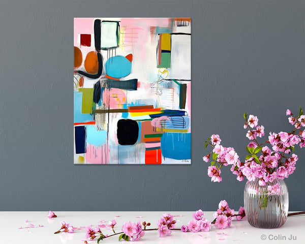Original Acrylic Wall Art, Oversized Contemporary Acrylic Paintings, Abstract Canvas Paintings, Extra Large Canvas Painting for Living Room-Silvia Home Craft