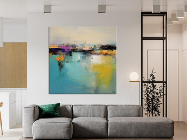 Large Abstract Painting for Bedroom, Modern Acrylic Paintings, Original Modern Wall Art Paintings, Oversized Contemporary Canvas Paintings-Silvia Home Craft