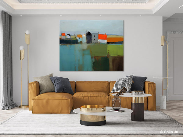 Abstract Landscape Paintings, Extra Large Canvas Painting for Living Room, Large Original Abstract Wall Art, Contemporary Acrylic Paintings-Silvia Home Craft