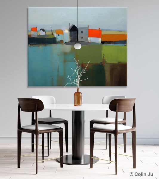 Abstract Landscape Paintings, Extra Large Canvas Painting for Living Room, Large Original Abstract Wall Art, Contemporary Acrylic Paintings-Silvia Home Craft