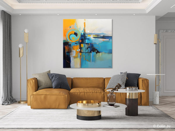 Modern Acrylic Paintings, Large Abstract Painting for Bedroom, Original Modern Wall Art Paintings, Oversized Contemporary Canvas Paintings-Silvia Home Craft