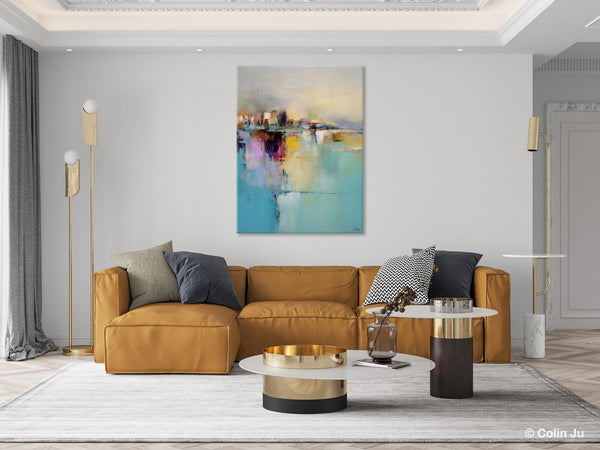 Oversized Contemporary Acrylic Paintings, Modern Abstract Paintings, Extra Large Canvas Painting for Living Room, Original Canvas Wall Art-Silvia Home Craft