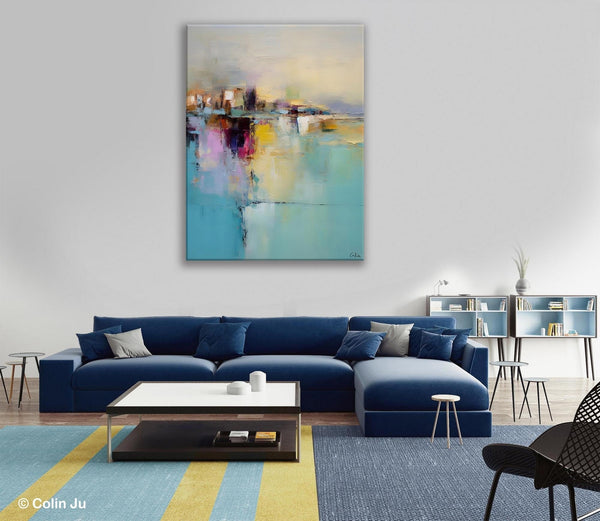Oversized Contemporary Acrylic Paintings, Modern Abstract Paintings, Extra Large Canvas Painting for Living Room, Original Canvas Wall Art-Silvia Home Craft