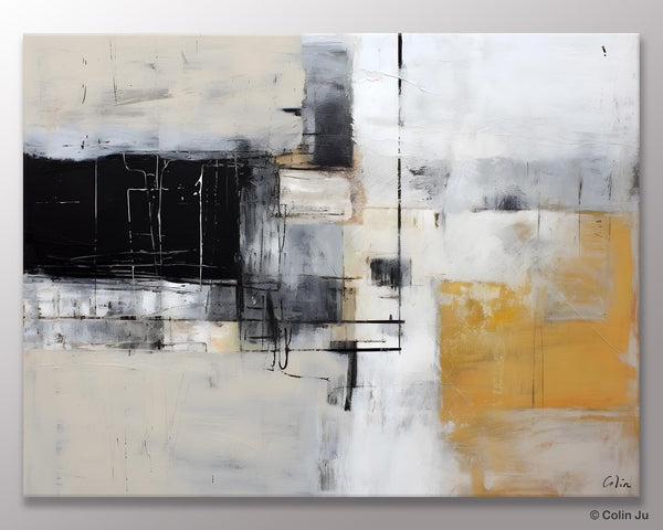 Modern Abstract Art Paintings, Extra Large Canvas Painting for Bedroom, Original Canvas Wall Art, Oversized Contemporary Acrylic Paintings-Silvia Home Craft
